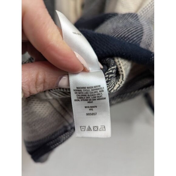 Cabela's Men's XL regular button up flannel, quality, cream black gray, heavy B6 - Picture 4 of 8